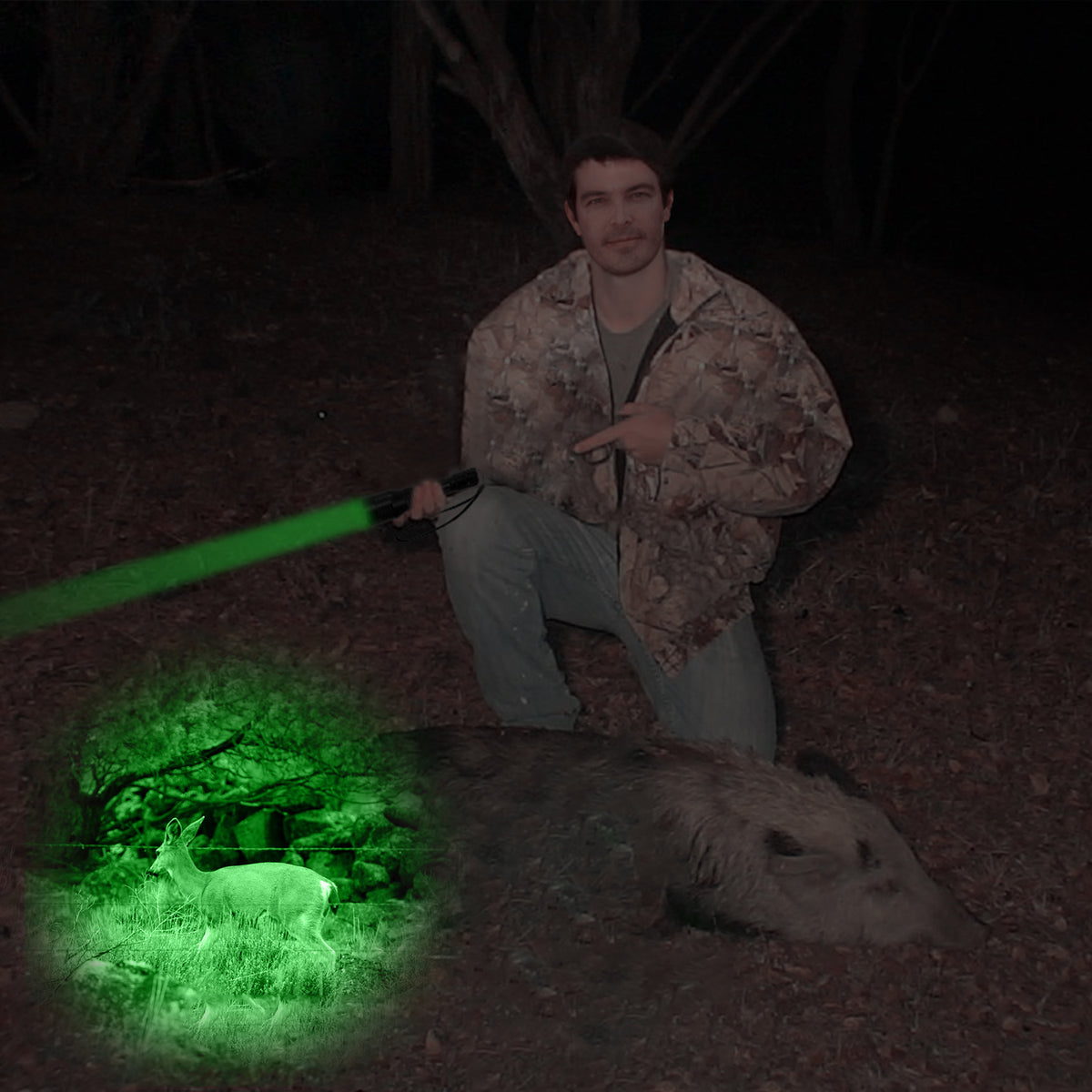 LUMENSHOOTER LS250 Long Range Hunting Light Kit Green Red White Inter