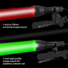 Load image into Gallery viewer, LUMENSHOOTER Ultimate A10 Zoomable Hunting Light with Rubber Halo Shield, Green Red White and 850nm Infrared LEDs for Predator, Coyote, Varmint, Hog
