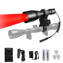 Load image into Gallery viewer, LUMENSHOOTER A8Plus Zoomable Hunting Light Kit, Green White Infrared 850nm Red LED Flashlights, for Predator Coyote Hog Fox Varmint