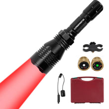 Load image into Gallery viewer, LUMENSHOOTER LS250 Long Range Hunting Light Kit, Green Red White Interchangeable LED Modules, Predator Flashlight for Coyote Hog Fox and Varmint