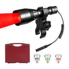 Load image into Gallery viewer, LUMENSHOOTER A8Plus Zoomable Hunting Light Kit, Green White Infrared 850nm Red LED Flashlights, for Predator Coyote Hog Fox Varmint