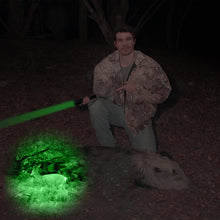 Load image into Gallery viewer, LUMENSHOOTER LS250 Long Range Hunting Light Kit, Green Red White Interchangeable LED Modules, Predator Flashlight for Coyote Hog Fox and Varmint
