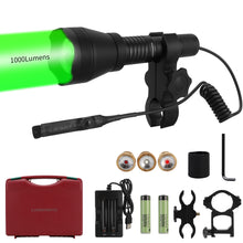 Load image into Gallery viewer, LUMENSHOOTER Ultimate A10 Zoomable Hunting Light with Rubber Halo Shield, Green Red White and 850nm Infrared LEDs for Predator, Coyote, Varmint, Hog