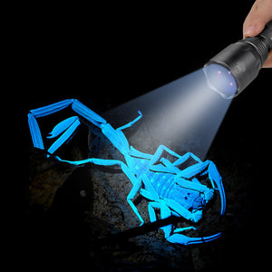 LUMENSHOOTER S3 365nm UV LED Flashlight with 3 LEDs, Rechargeable Black Light Torch for Resin Curing, Rocks Searching, Scorpion & Pet Urine Finding
