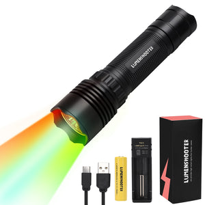 LUMENSHOOTER B2 Blood Tracking Light, Powerful Hunting Flashlight Searchlights for Nighttime Deer Or Elk Blood Trail Tracking
